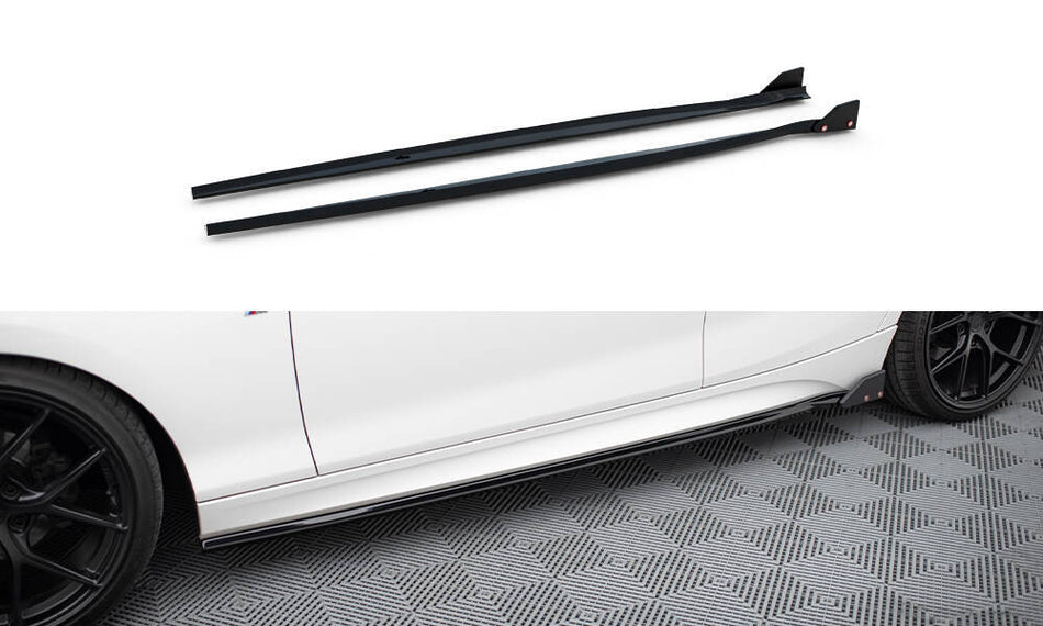 Side Skirts Diffusers V.4 + Flaps BMW 1 M-Pack / M140i F20 Facelift